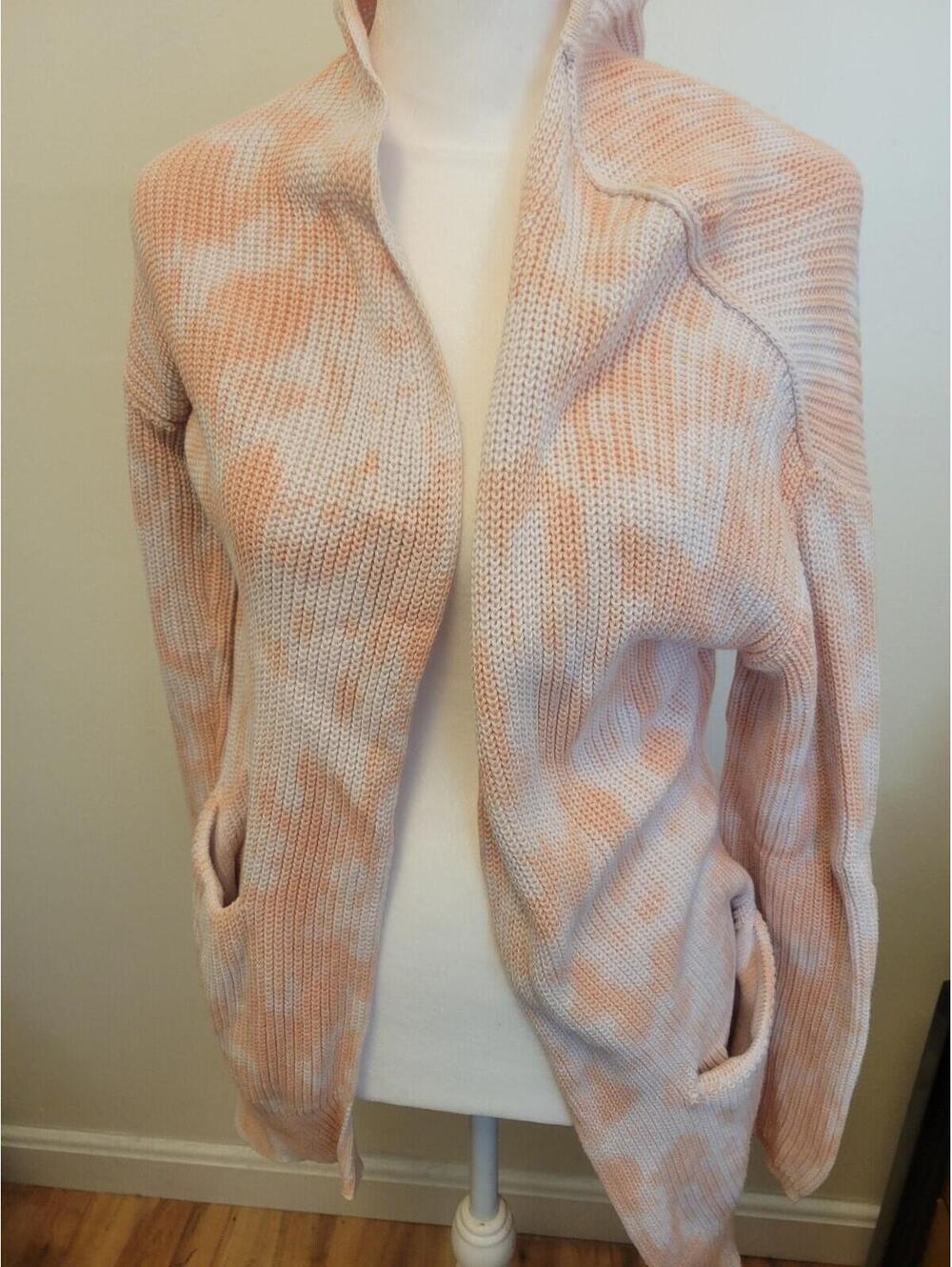 Women's Universal Thread Peach & White Cardigan Sweater Size XS